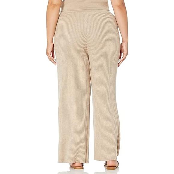 New The Drop Catalina Wide Leg Sweater Pant Women Sz 3X Pull-On Ribbed Comfort - Picture 15 of 15